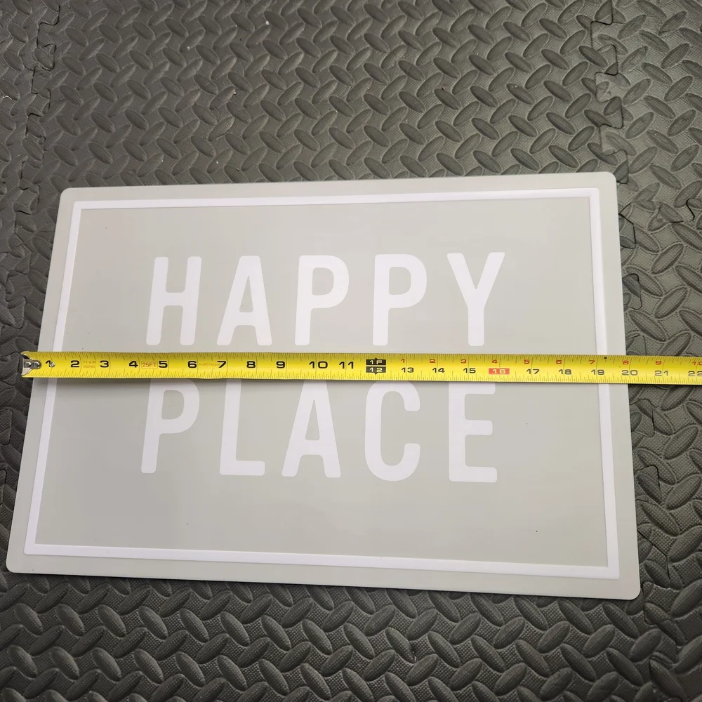 Gray 'Happy Place' Sign